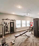 fitness center with weight machines and cardio equipment at vantage luxury apartments in cape coral fl