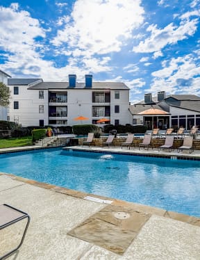 take a dip in the resort style pool