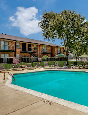 the swimming pool at our apartments