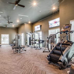 take advantage of the fitness center at the enclave at woodbridge apartments in sugar land, tx
