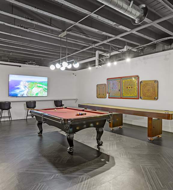 Game Room at Park Wilshire, Los Angeles California