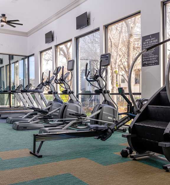 fitness studio with weights at Legends at Legacy, Frisco, 75034