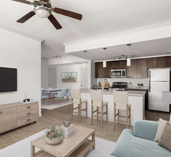 Lighted Ceiling Fans in Living and Master Bedroom, at SETA, La Mesa, 91942