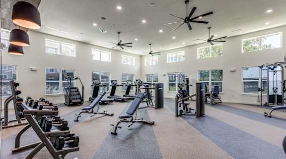 24-Hour Fitness Center at Cedar Heights Luxury Apartments in Austin, TX