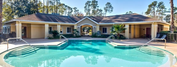 Swimming Pool With Clubhouse View at Holly Cove Apartments, Orange Park, 32073