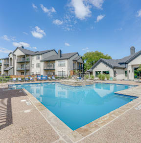 the enclave at homecoming terra vista swimming pool at Carmel Creekside Apartments, Fort Worth, 76137