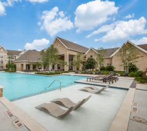 take a dip in the resort style pool at villas at houston levee west apartments