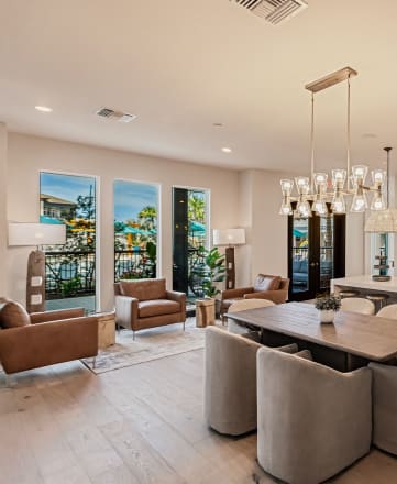 Living Area With Kitchen at Harrison Apartments, Florida