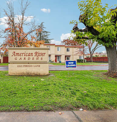 Decorated Property Signage at American River Gardens, Sacramento, 95841