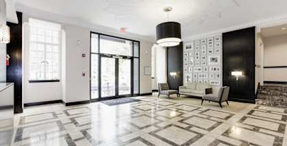 a view of the lobby at the adelphi hotel in saratoga springs