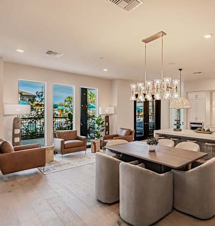 Living Area With Kitchen at Harrison Apartments, Florida