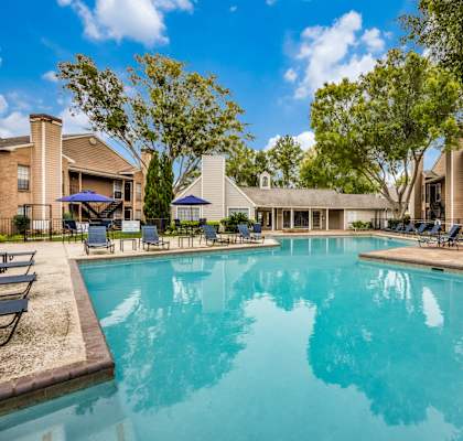 the swimming pool at our apartments