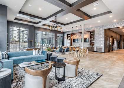 Clubhouse at The Prescott Luxury Apartments in Austin TX