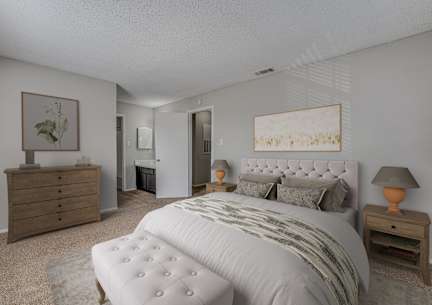 Spacious living room with carpet at Arbors Of Cleburne, Cleburne, 76033