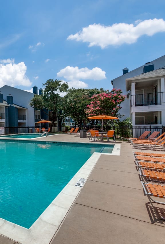 Swimming Pool at Seacrest Apartments, Garland, TX