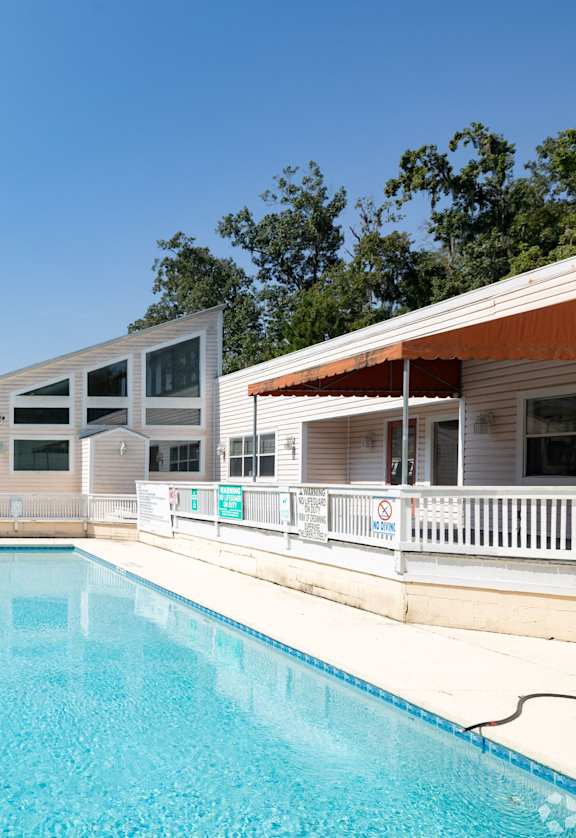 the swimming pool at our apartments