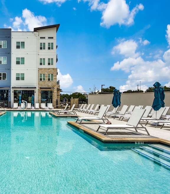 Resort-Inspired Pool at The Prescott Luxury Apartments in Austin TX