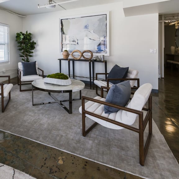 Penthouse Living Room at San Fernando Building, LA