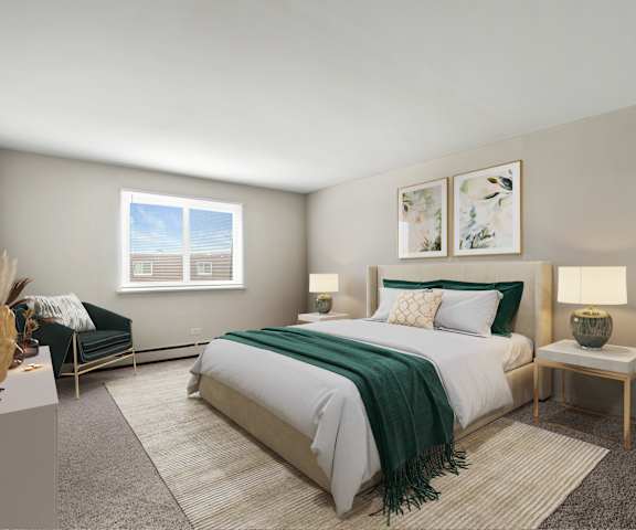 Bedroom at Hanover Park Blu Apartments, Hanover Park, 60133