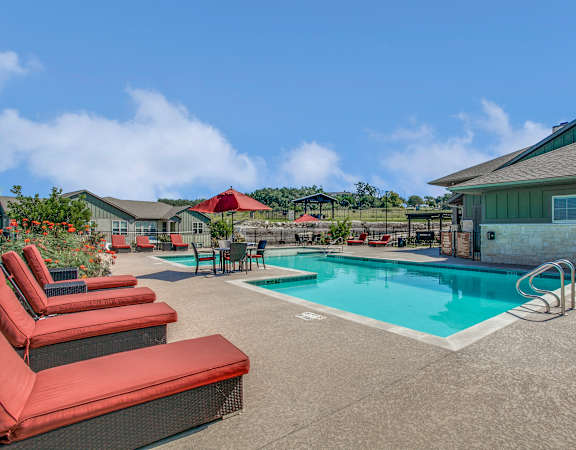 take a dip in the resort style pool
