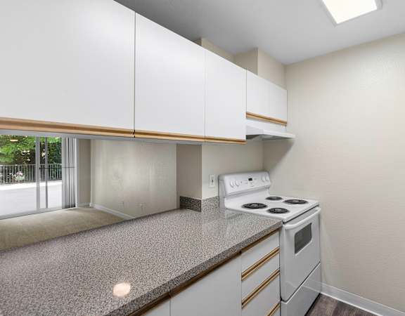 kitchen area at West Mall Place Apartment Homes, Everett, Washington