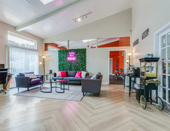 Brightly Decorated Leasing Office at Falls on Clearwood Apartments, Richardson, TX, 75081