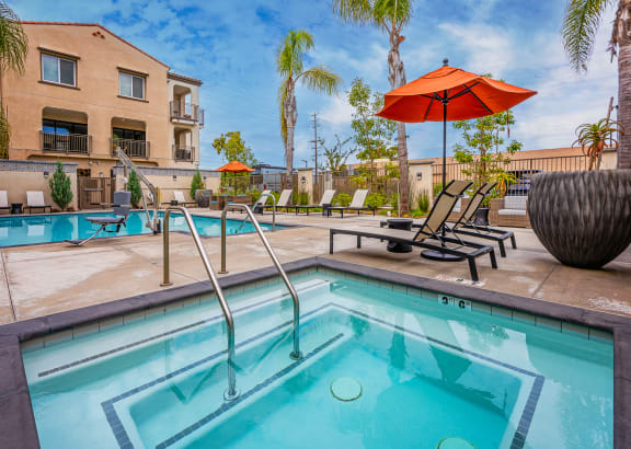 our apartments showcase a swimming pool