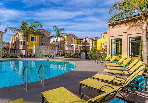 Lush Heated Pool and Spa at Salerno, Chula Vista, CA