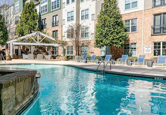 the swimming pool at our apartments