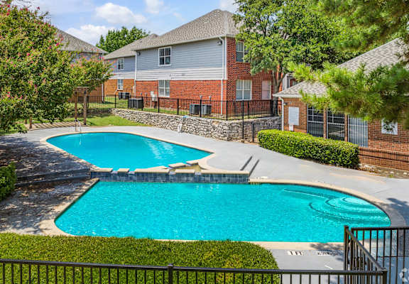 sparkling pools at Villas of Sorrento Apartments, Dallas, TX, 75241
