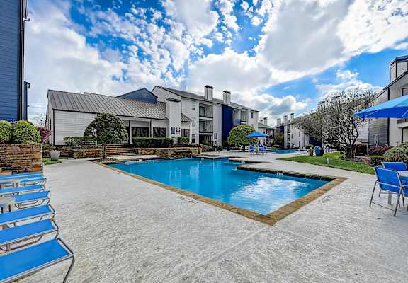 take a dip in the resort style pool