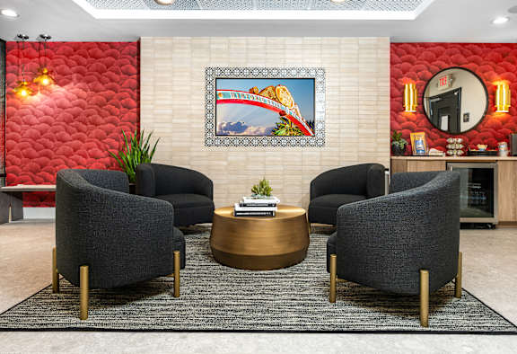 Beautiful waiting area at Vera Cortez Hill, San Diego, CA