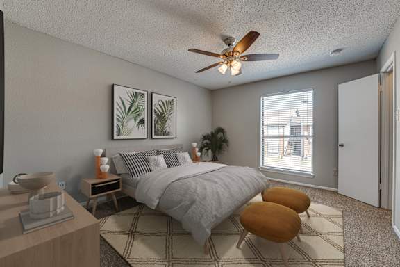 A living room with a fireplace and a television. at Bardin Oaks Apartments, Arlington, Texas