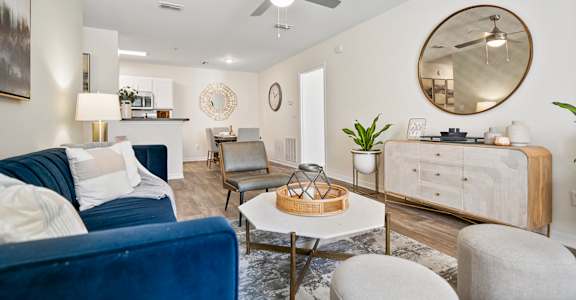 Living Room With Ceiling Fan at Country Club Lakes, Jacksonville, 32224