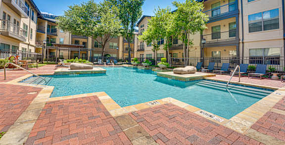 Pool View at The Bowen on Henderson Apartments, Dallas, TX