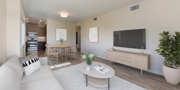 Dining Area and Living Room at Addison Ranch Apartments, Petaluma, CA