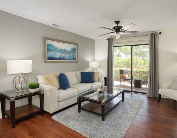 Bright Living Area at Coral Club Apartments in Bradenton, FL