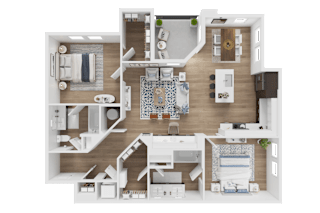 A detailed floor plan of a house showing all the rooms and their layout.