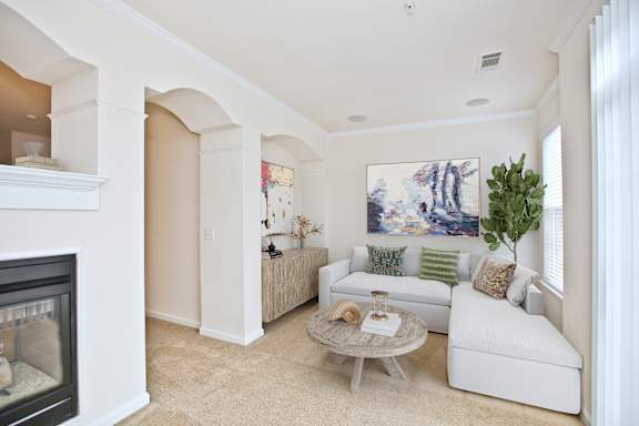 Cozy living room at Broadlands Apartments, Ashburn, Virginia
