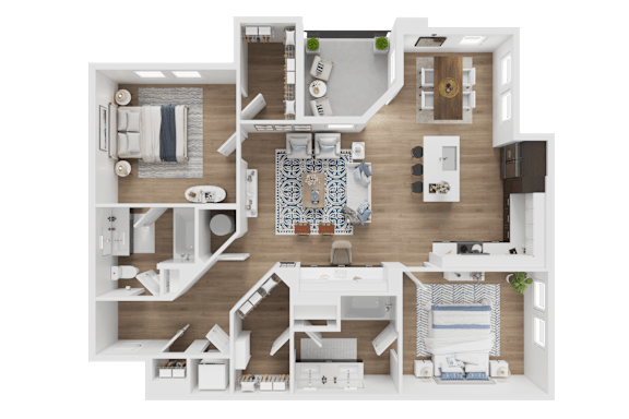 A detailed floor plan of a house showing all the rooms and their layout.