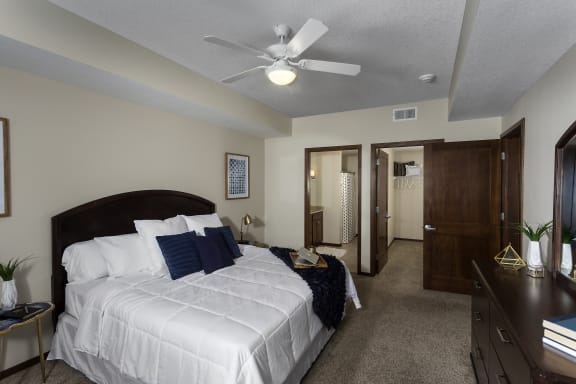 master bedroom with massive walk-in closet and bedroom