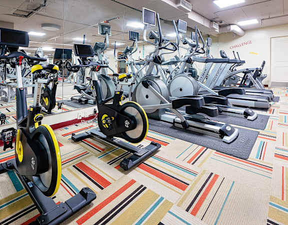 Fitness center with cardio equipment