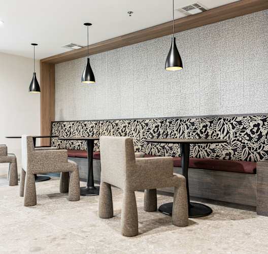 Elegant row of chairs at Vera Cortez Hill, San Diego, 92101