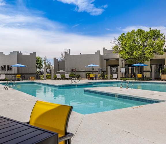 Swimming Pool With Relaxing Sundecks at Odyssey Apartments, Albuquerque, NM
