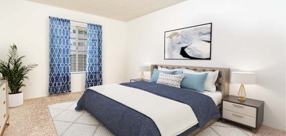 furnished bedroom