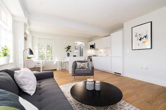 open living room with lots of natural light and great views