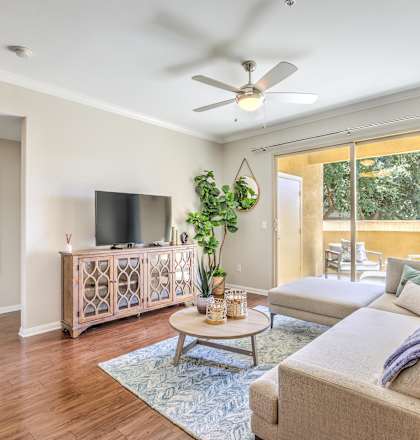 Living room at Stone Canyon Apartments, California,92507