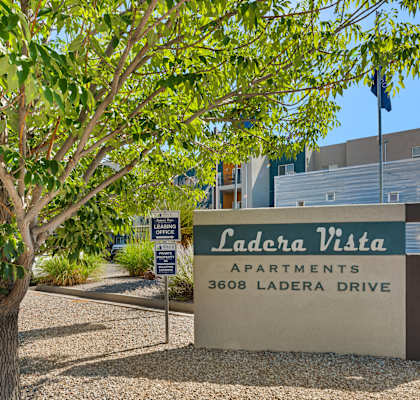 Welcome Sign at Ladera Vista Apartments in Albuquerque nm
