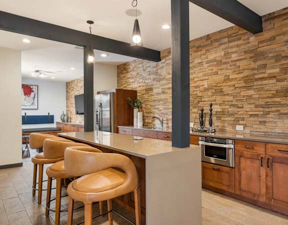 Clubhouse Kitchen at Santa Fe Short Term Rentals