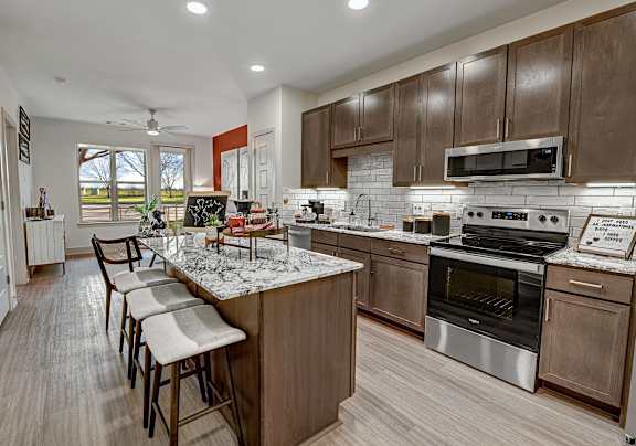 Espresso Cabinetry with Under Cabinet Lighting